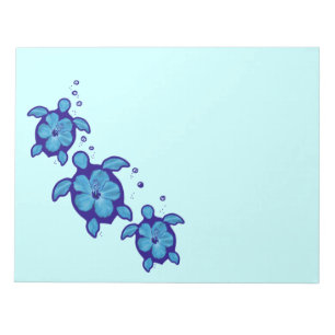 Bloc De Notas 3 tortugas azules de Honu