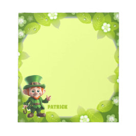 Bloc De Notas 3D Leprechaun St. Patrick's Day Personalized Kids