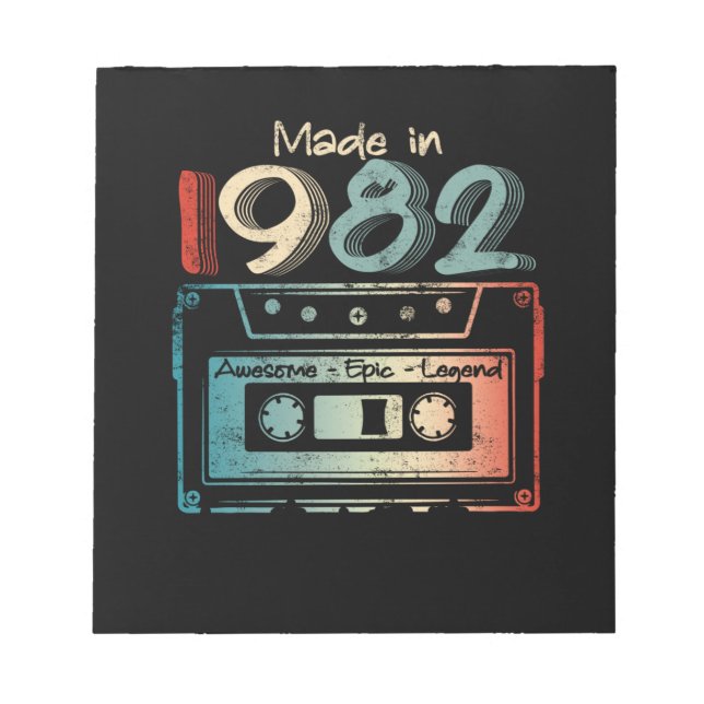Bloc De Notas 40 Regalos de cumpleaños hechos en Cassette en 198 (Frente)