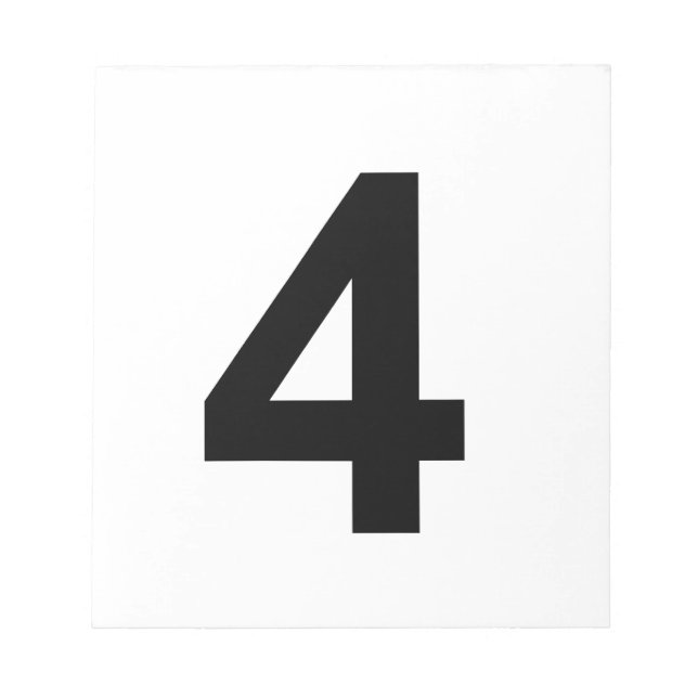 Bloc De Notas 4 - número cuatro (Frente)
