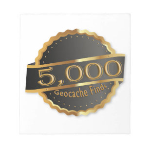 BLOC DE NOTAS 5000 BUSCA EL PREMIO DE LOGRO DE GEOCACHING