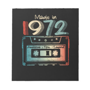 Bloc De Notas 50 años de regalo hecho en Cassette 1972
