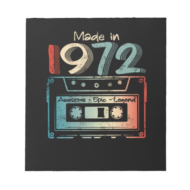 Bloc De Notas 50 años de regalo hecho en Cassette 1972 (Frente)