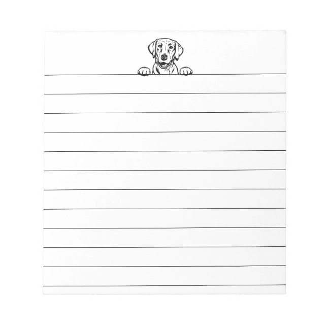 Bloc De Notas 5.5"x6" Lined Labrador Notepad (Frente)