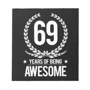 Bloc De Notas 69.o Cumpleaños (69 años de ser impresionantes)