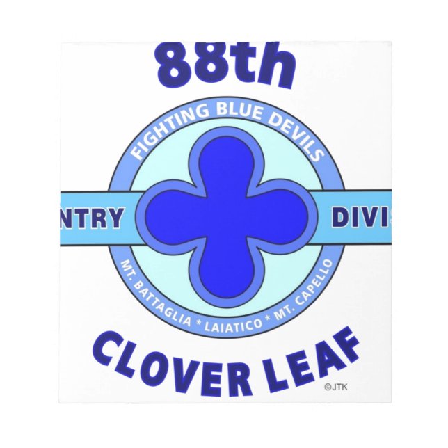 BLOC DE NOTAS 88ª DIVISIÓN DE INFANTERÍA DIVISIÓN "CLOVER LEAF" (Frente)