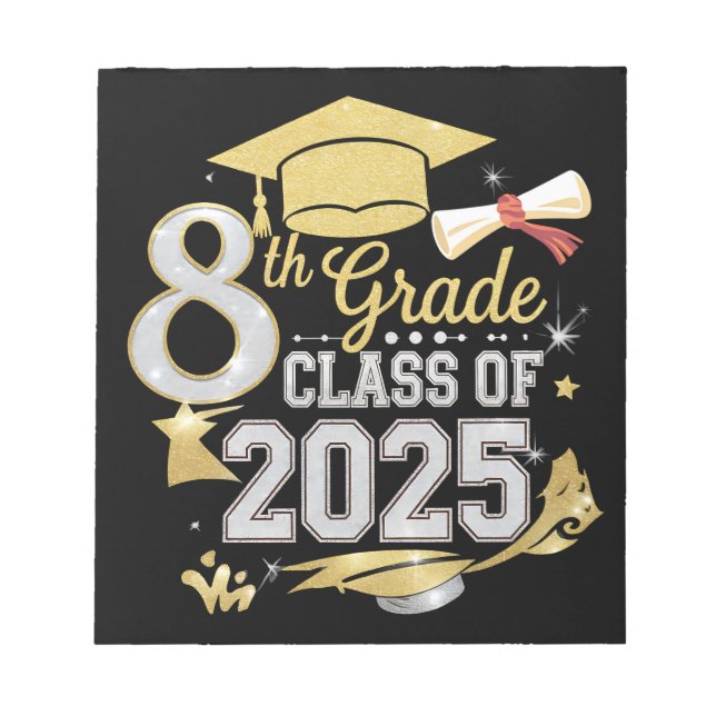 Bloc De Notas 8.º Grado De Graduación De 2025 (Frente)