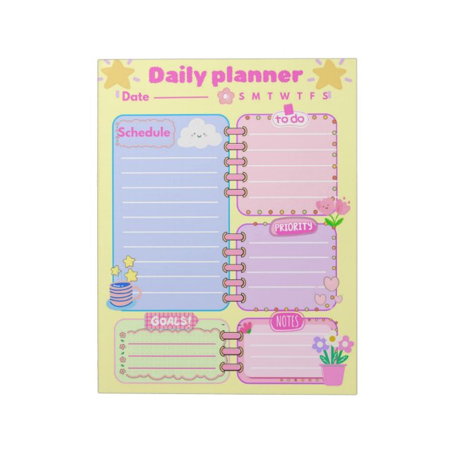 Bloc De Notas a daily planner Notepad (Lado Izquierdo)