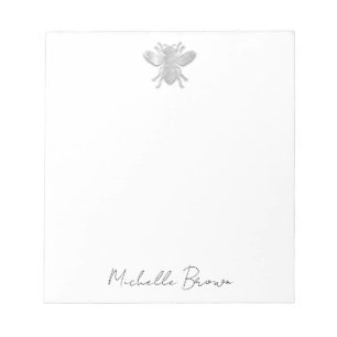 Bloc De Notas Abeja de miel de plata personalizada