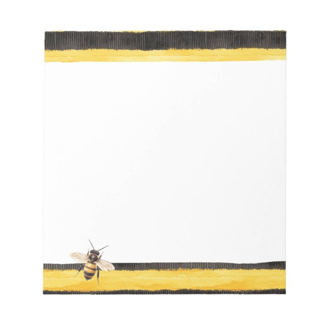 Bloc De Notas Abeja dorado negro amarillo (Frente)