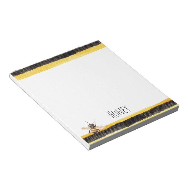 Bloc De Notas Abeja dorado negro amarillo (Lado Derecho)