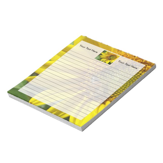 Bloc De Notas Abeja melífera de girasol amarillo (Lado Izquierdo)