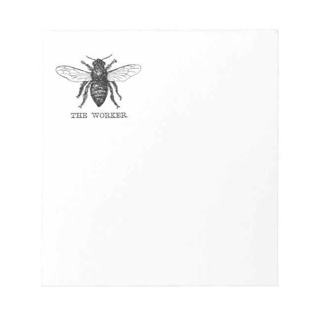 Bloc De Notas Abeja Obrera Miel Abejorro Negro (Frente)