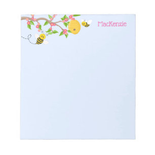 Bloc De Notas Abejas y flores felices
