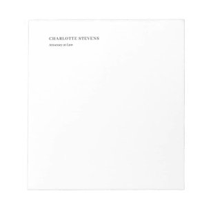 Bloc De Notas Abogado Elegante Minimalista Simple y Moderno