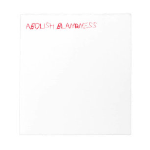 Bloc De Notas ABOLIR BLANDNESS notepad (rojo)