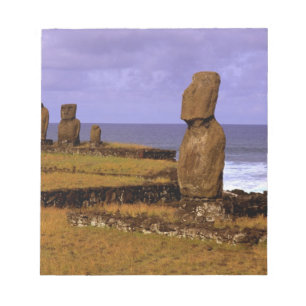 Bloc De Notas Abstracciones de la estatua de Moai de la platafor