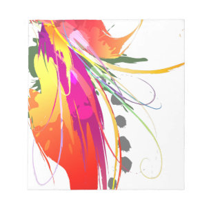 Bloc De Notas Abstracto de las pestañas de pintura del paraíso