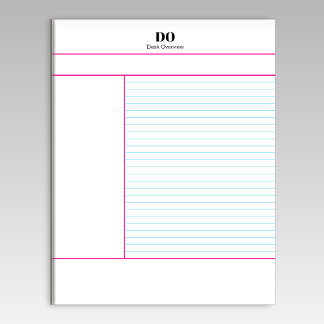 Bloc De Notas Academic School Monogram Name Lecture Notepad