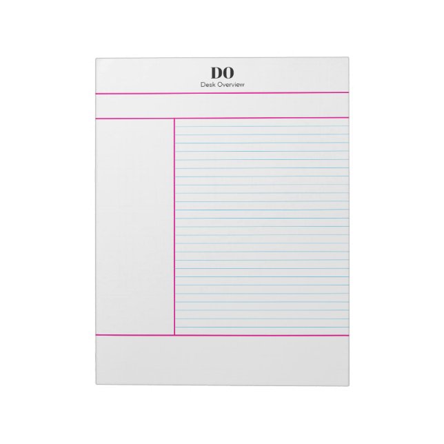 Bloc De Notas Academic School Monogram Name Lecture Notepad (Lado Izquierdo)