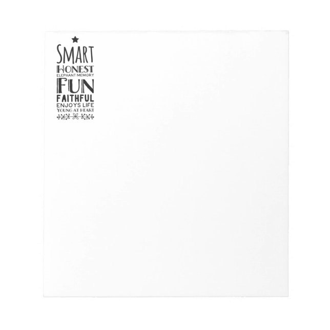 Bloc De Notas Acrónimo de Sheffey con estrella (Frente)