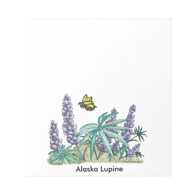 Bloc De Notas Acuarela Alaska Lupine 40 Pg. Notepad (Frente)