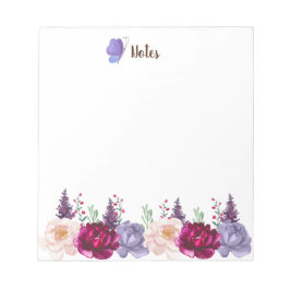Bloc De Notas Acuarela Autums Blooms Fall Personalizado Notepad