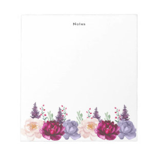 Bloc De Notas Acuarela Autums Blooms Fall Personalizado Notepad