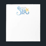 Bloc De Notas Acuarela Bajo La Estacionería Del Mar<br><div class="desc">Elegante y costero, esta papelería lleva las palabras "Under The Sea" (Bajo el mar) con una estrella de mar en coloridas tonalidades de agua azules y naranjas. Perfecto para regalos o notas de su casa de verano. Para ver más diseños como este visite www.zazzle.com/dotellabelle Arte y diseño de acuarela único...</div>