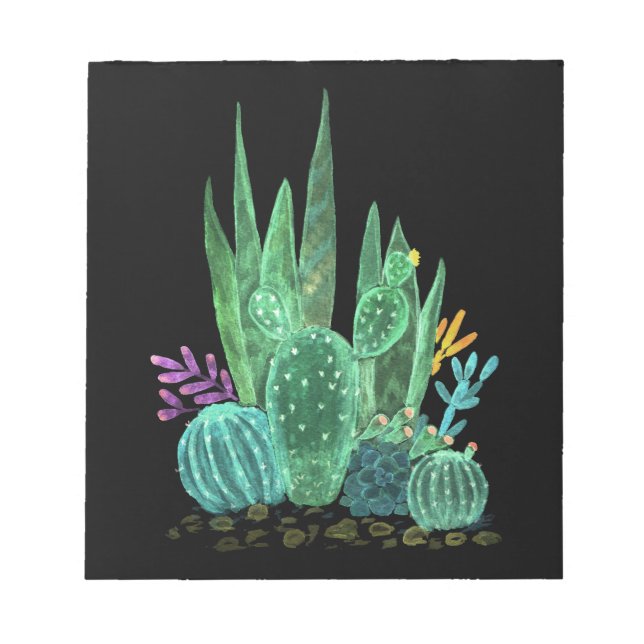 Bloc De Notas Acuarela, cactus (Frente)