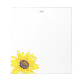 Bloc De Notas Acuarela de girasol