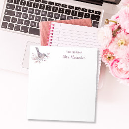 Bloc De Notas Acuarela De La Mesa De La Botánica Femenina