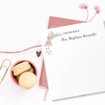 Acuarela Elegante De Flora Rosa Desde El Escritori