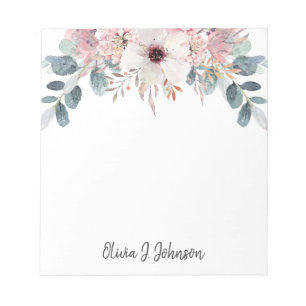 Bloc De Notas Acuarela Eucalyptus Notepad Floral