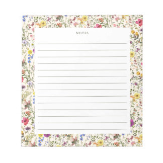 Bloc De Notas Acuarela Flor silvestre Florencia Notepad