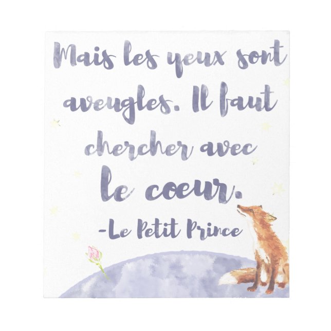 Bloc De Notas Acuarela Le Petit Prince El Principito (Frente)