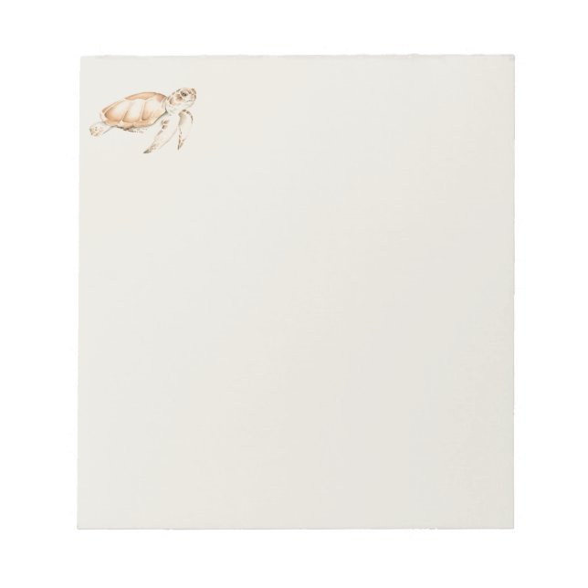 Bloc De Notas Acuarela Mar Tortuga Océano Naturaleza animal (Frente)