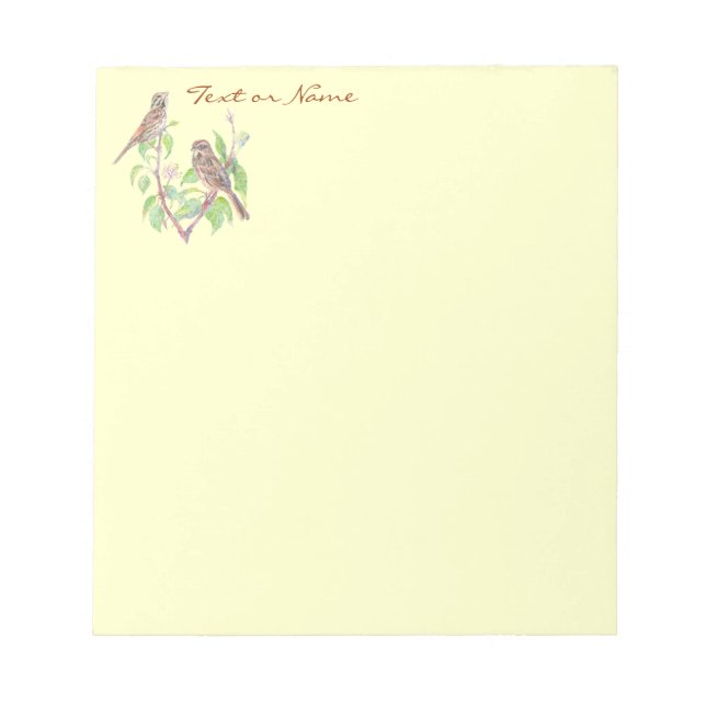 Bloc De Notas Acuarela Pájaros de resplandor (Frente)