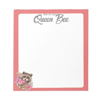 Bloc De Notas Acuarela Raccoon Coral Personaliza Desde El Escrit