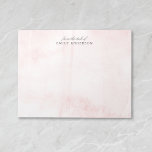 Bloc De Notas Acuarela rosa de la mesa de nombre personalizado<br><div class="desc">Billete diseñado por personalizados,  con textura color de agua rosa con nombre personalizado.</div>