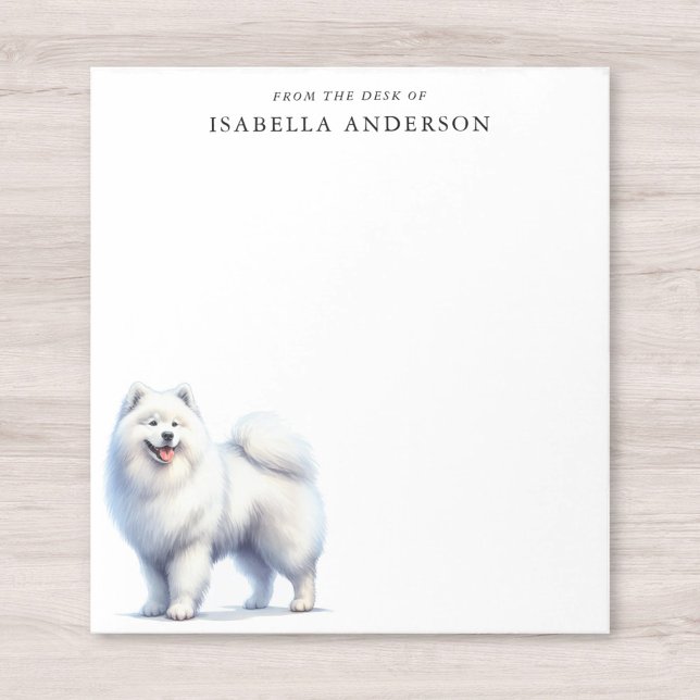 Bloc De Notas Acuarela Samoyed Del Escritorio De (Subido por el creador)