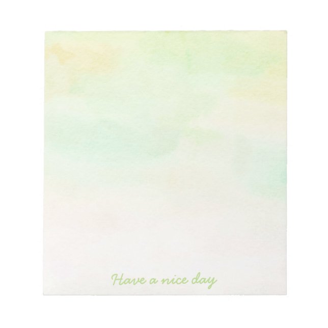 Bloc de notas acuarela tonos suaves (Frente)