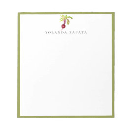 Bloc De Notas Acuarela Verde Remolacha Enmarcado