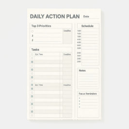 Bloc de notas adhesivas de Plan Diario