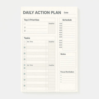 Bloc de notas adhesivas de Plan Diario