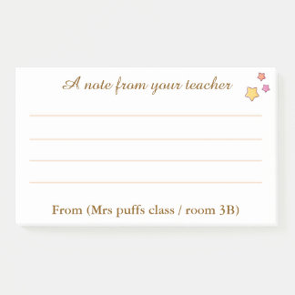 Bloc de notas adhesivas personalizadas para maestr