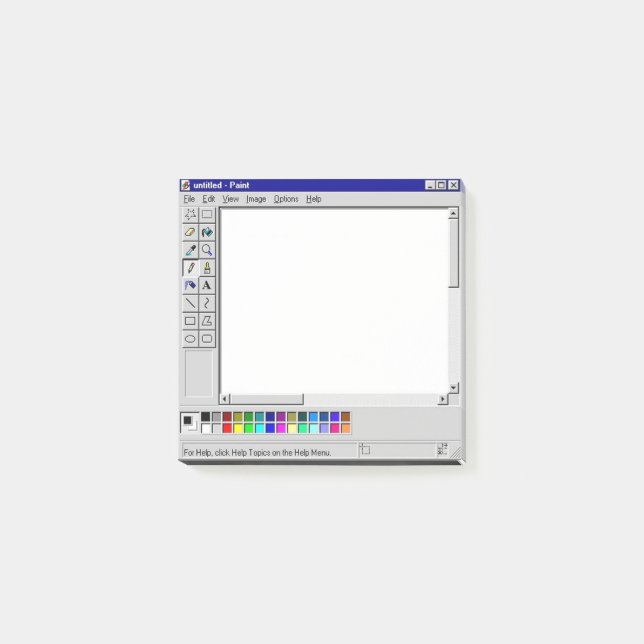 Bloc de notas adhesivas 'Pintar página web' Retro: (Anverso)