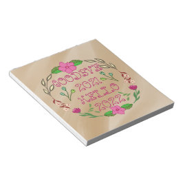 BLOC DE NOTAS ADIÓS 20XX HOLA 20XX