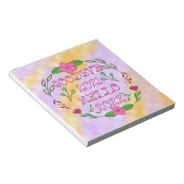 BLOC DE NOTAS ADIÓS 20XX HOLA 20XX