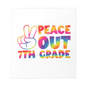 Bloc De Notas Adiós séptimo grado Tie Dye último día 7º grado